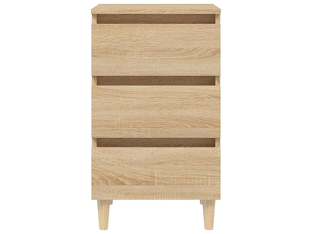 Table de chevet avec pieds en bois chêne sonoma 40x35x69 cm