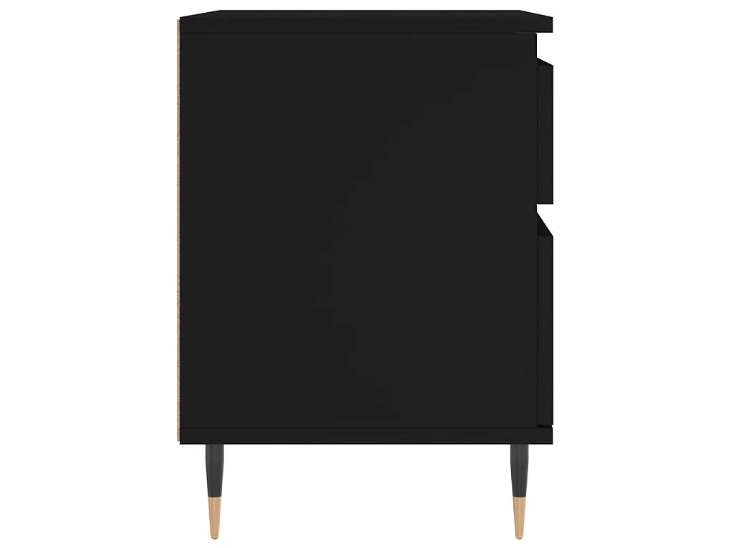 Nachtkastje 40x35x50 cm bewerkt hout zwart