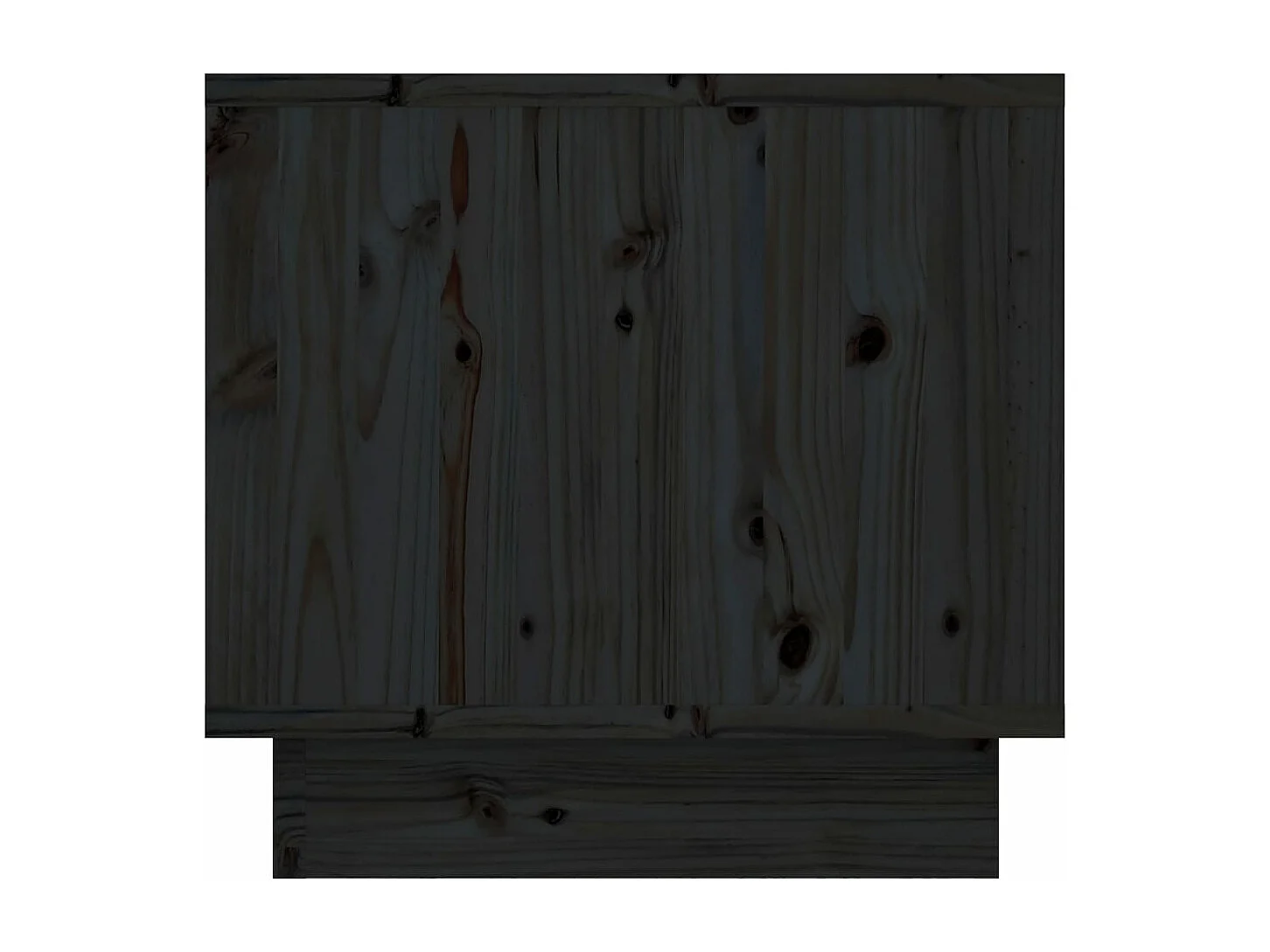 Nachttisch Schwarz 35x34x32 cm Massivholz Kiefer