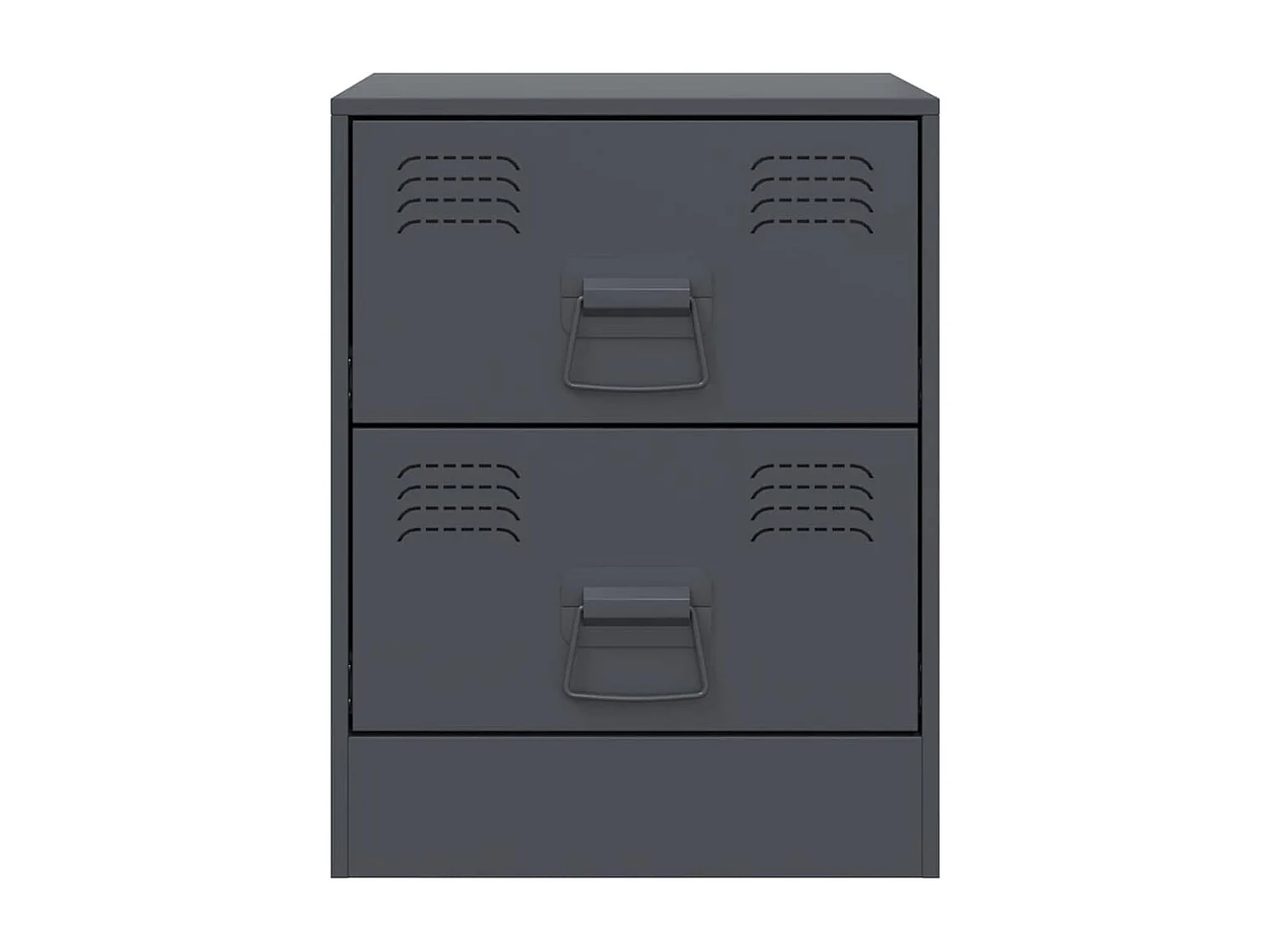 Comodini 2 pz Antracite 34,5x39x44 cm in Acciaio