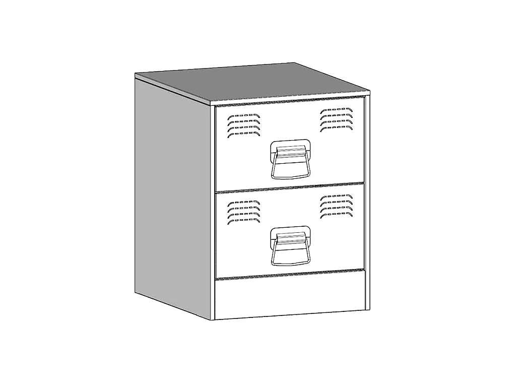 Tables de chevet 2 pcs anthracite 34,5x39x44 cm acier