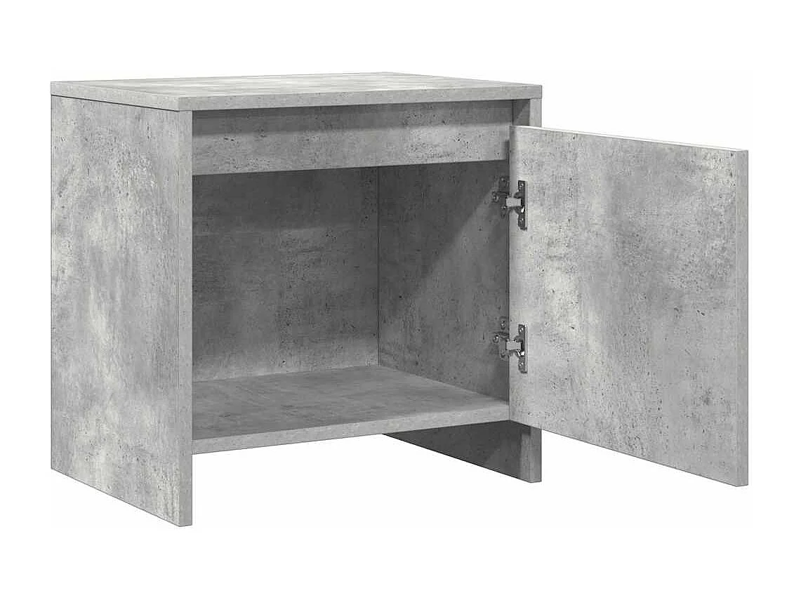 Comodini 2 pz Grigio Cemento 45x34x44,5 cm in Truciolato