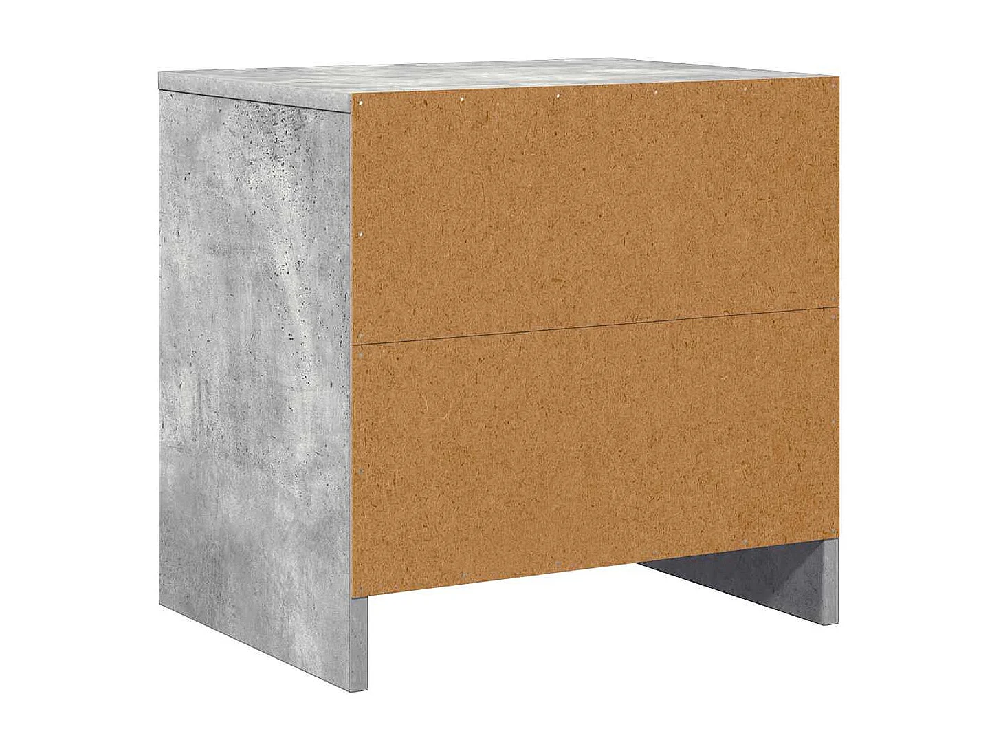 Comodini 2 pz Grigio Cemento 45x34x44,5 cm in Truciolato