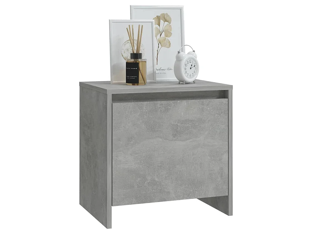 Nachtkastjes 2 st 45x34x44,5 cm bewerkt hout betongrijs
