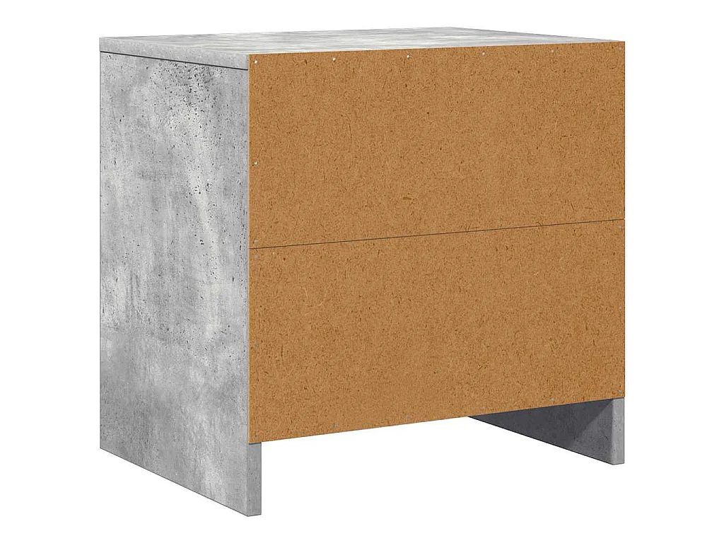 Nachtkastjes 2 st 45x34x44,5 cm bewerkt hout betongrijs