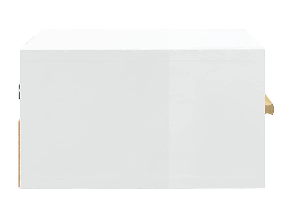 Tables de chevet murales 2 pcs blanc brillant 35x35x20 cm