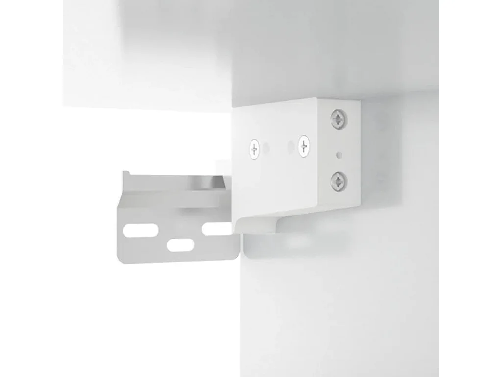 Tables de chevet murales 2 pcs blanc brillant 35x35x20 cm