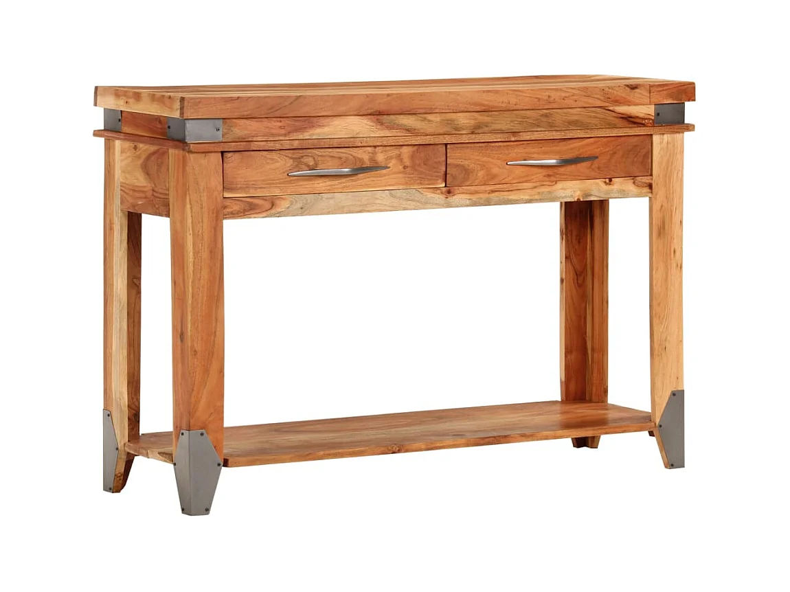 Table console 110x34x74 cm Bois d'acacia massif