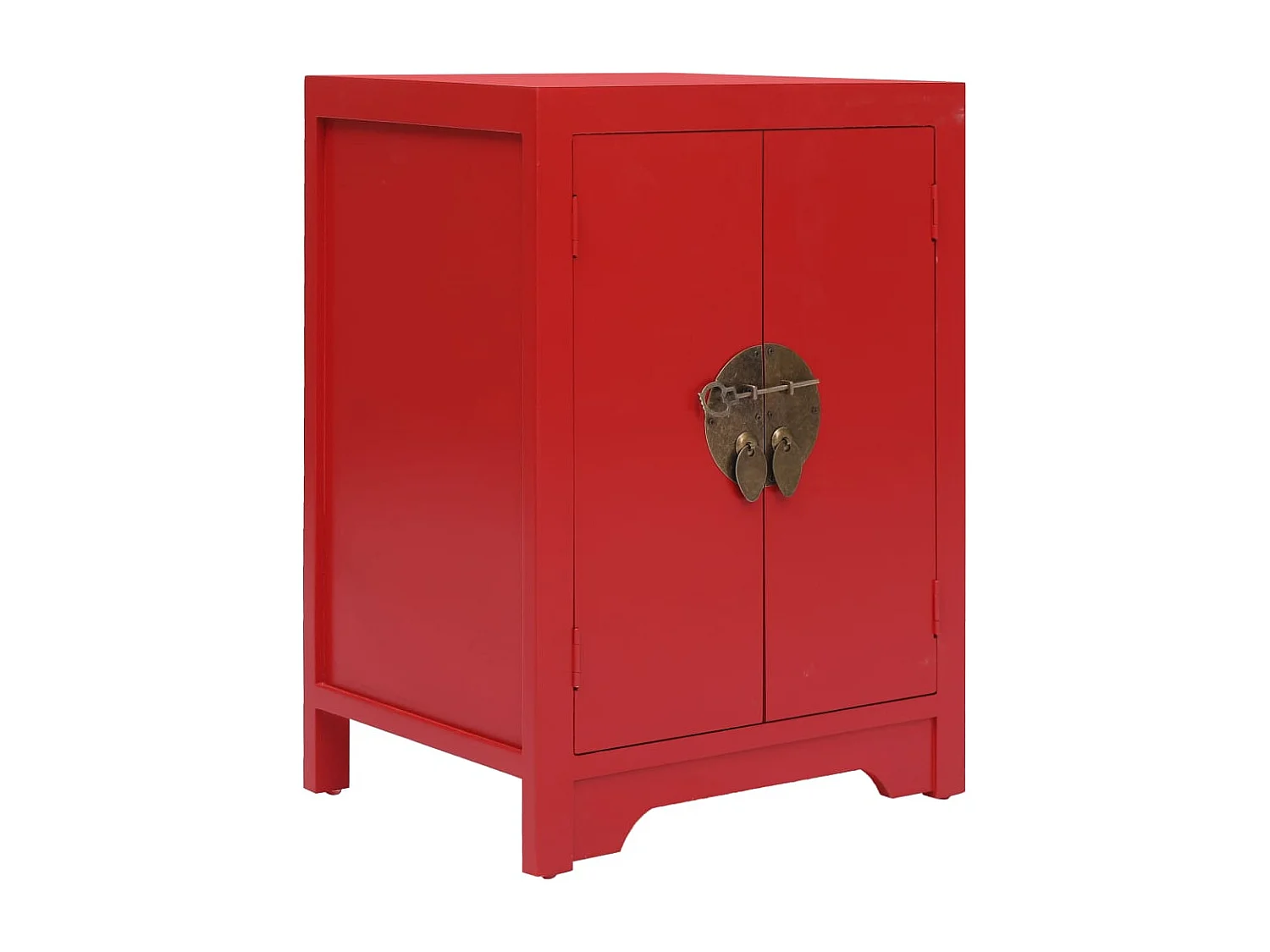 Mesa de cabeceira 38x28x52 cm madeira de paulownia vermelho