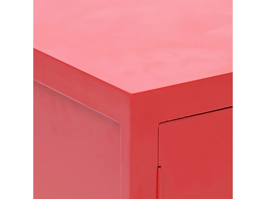 Table de chevet Rouge 38 x 28 x 52 cm Bois de Paulownia