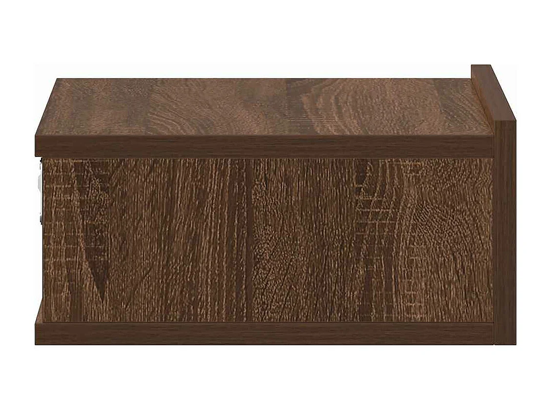 Table de chevet flottante Chêne marron 40x30x15 cm