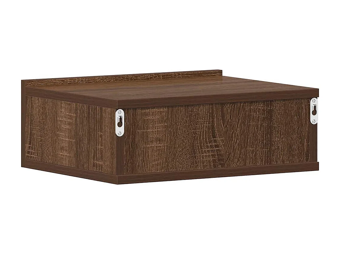 Table de chevet flottante Chêne marron 40x30x15 cm