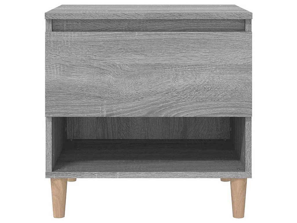 Nachtkastje 50x46x50 cm bewerkt hout grijs sonoma eikenkleur