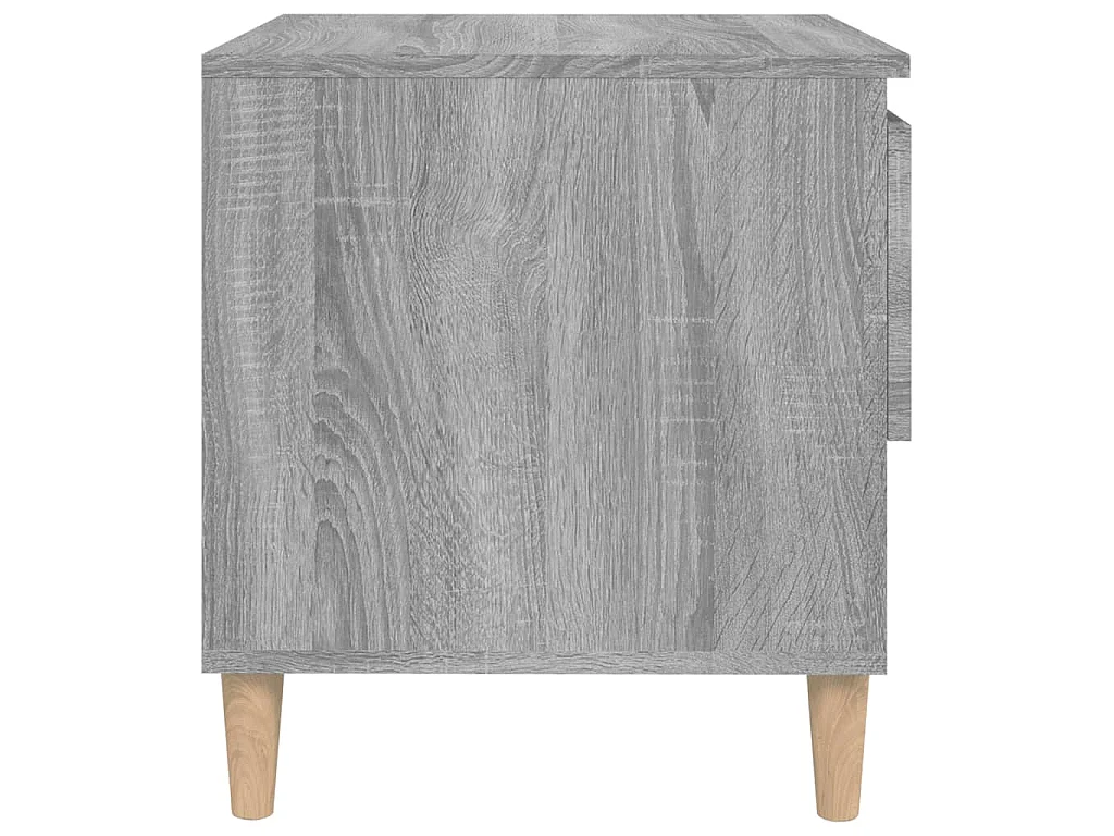 Nachtkastje 50x46x50 cm bewerkt hout grijs sonoma eikenkleur
