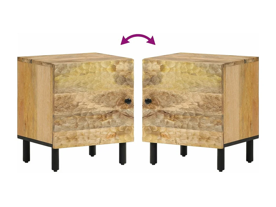 Mesa de cabeceira 40x33x46 cm madeira de mangueira maciça