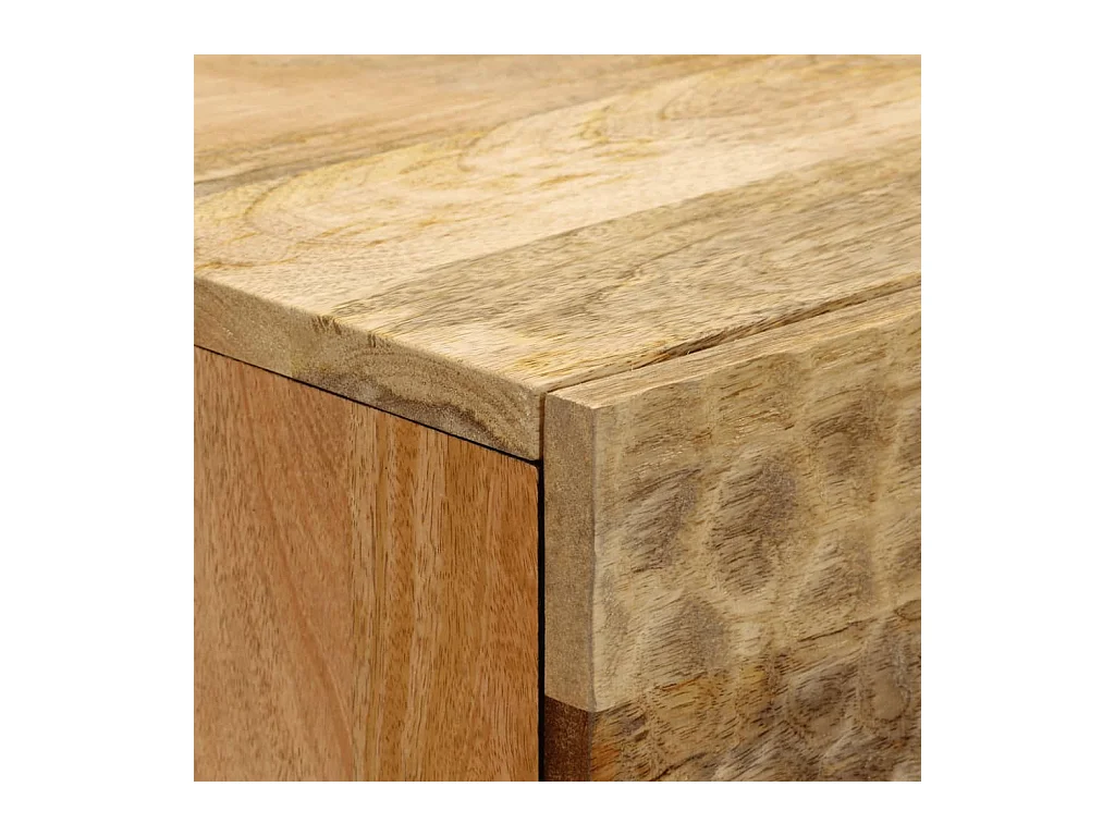 Comodino 40x33x46 cm in Legno Massello di Mango