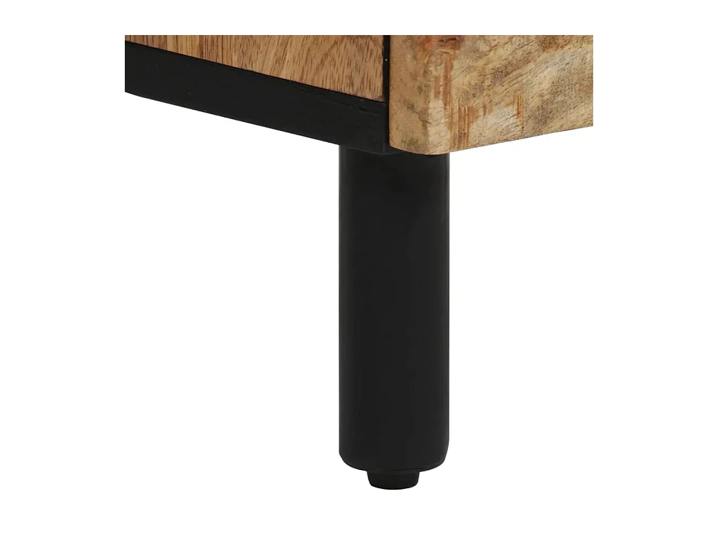 Comodino 40x33x46 cm in Legno Massello di Mango