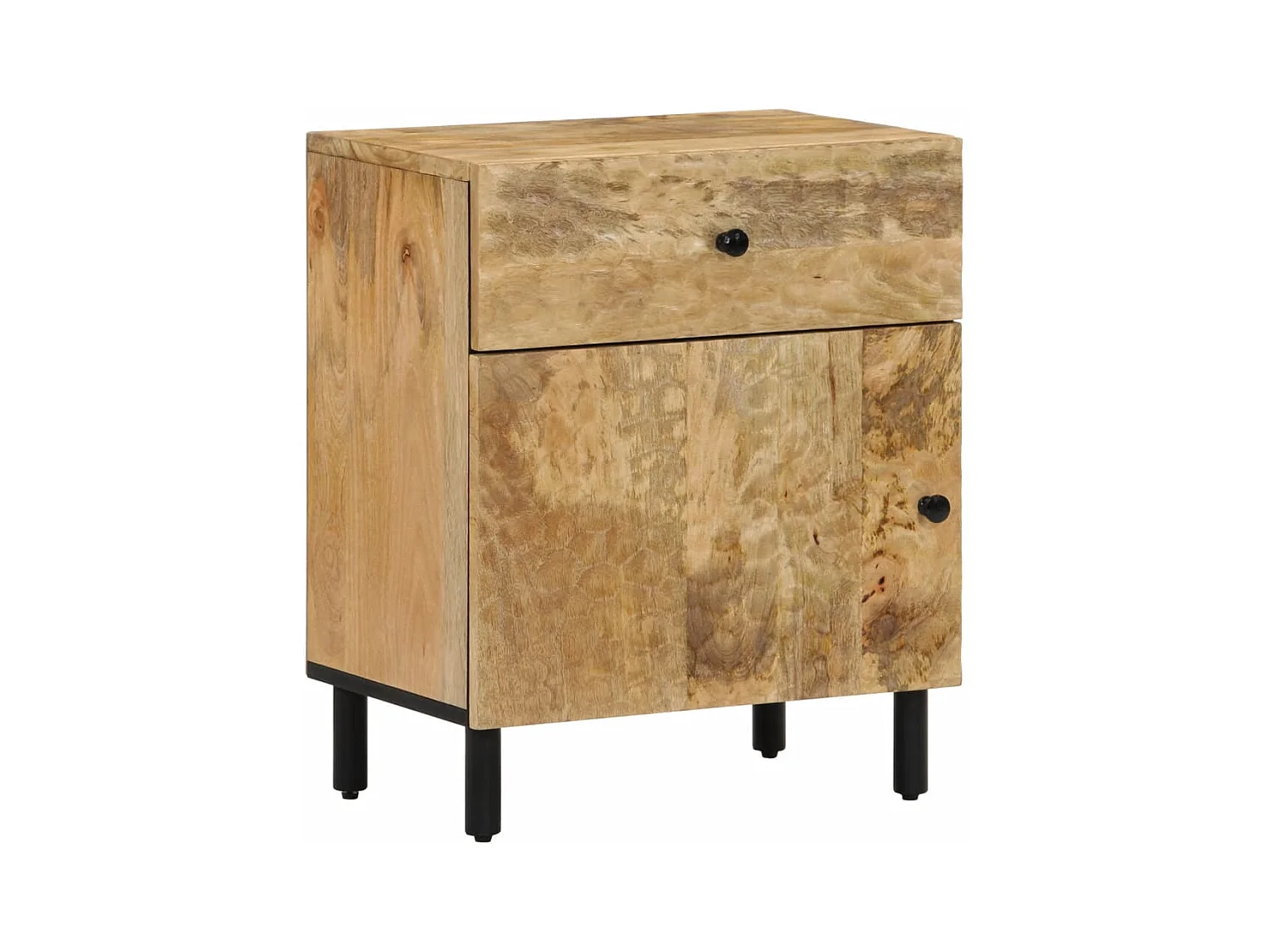Table de chevet 50x33x60 cm bois de manguier massif