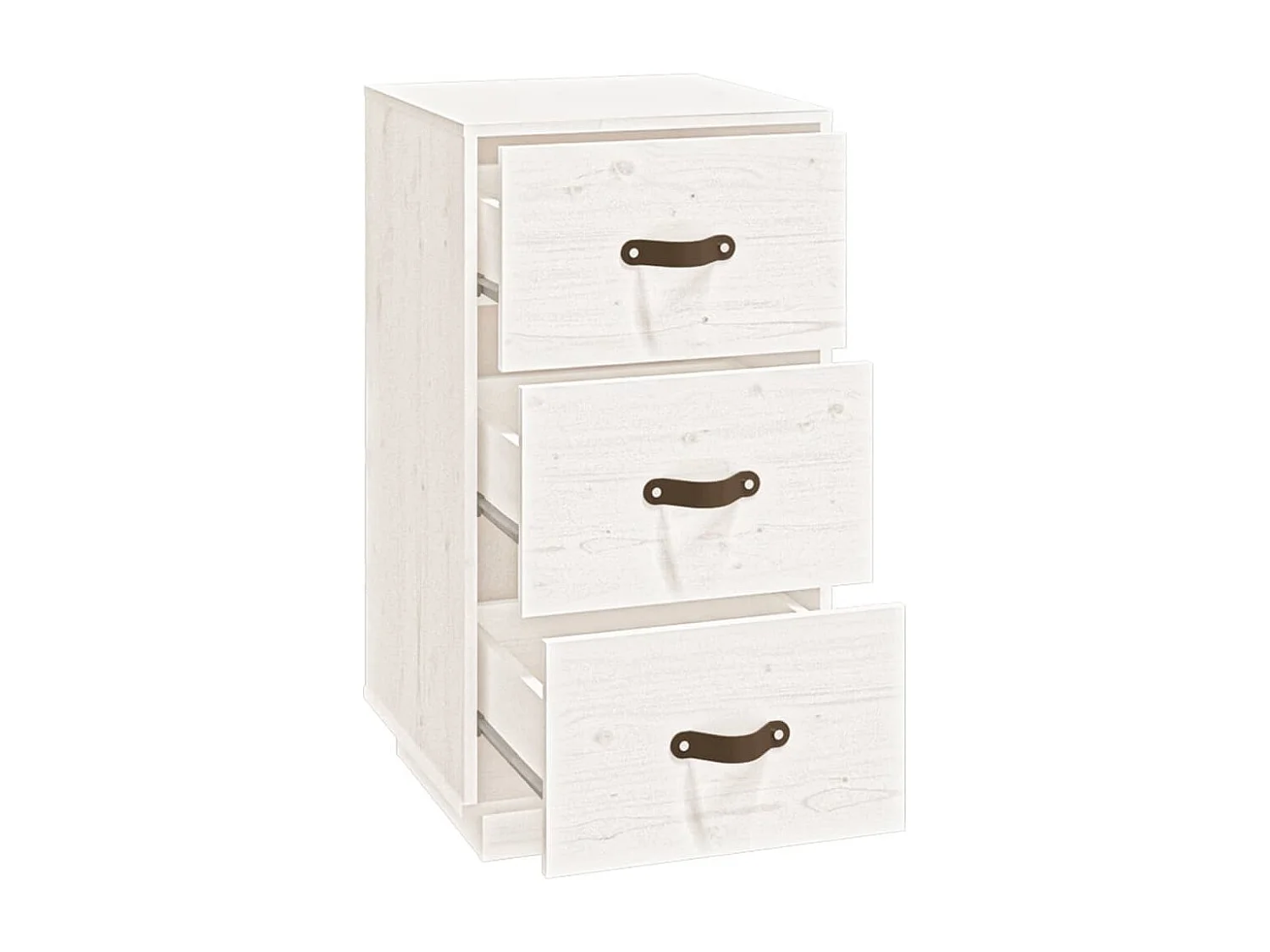 Mesa de cabeceira 40x40x75 cm madeira de pinho maciça branco