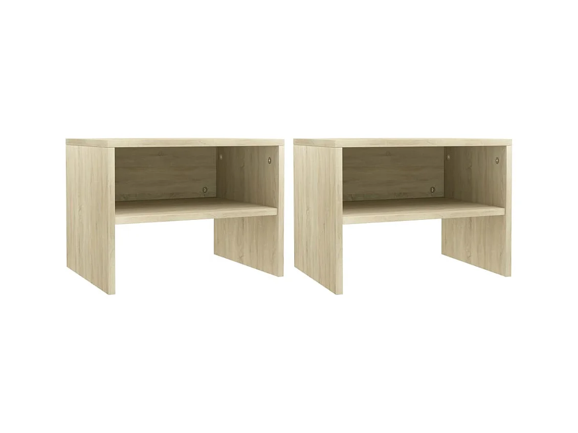 Tables de chevet 2 pcs Chêne sonoma 40x30x30 cm Bois ingénierie