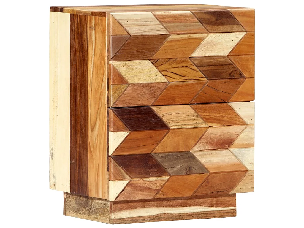 Comodino 40x30x50 cm in Legno Massello di Recupero