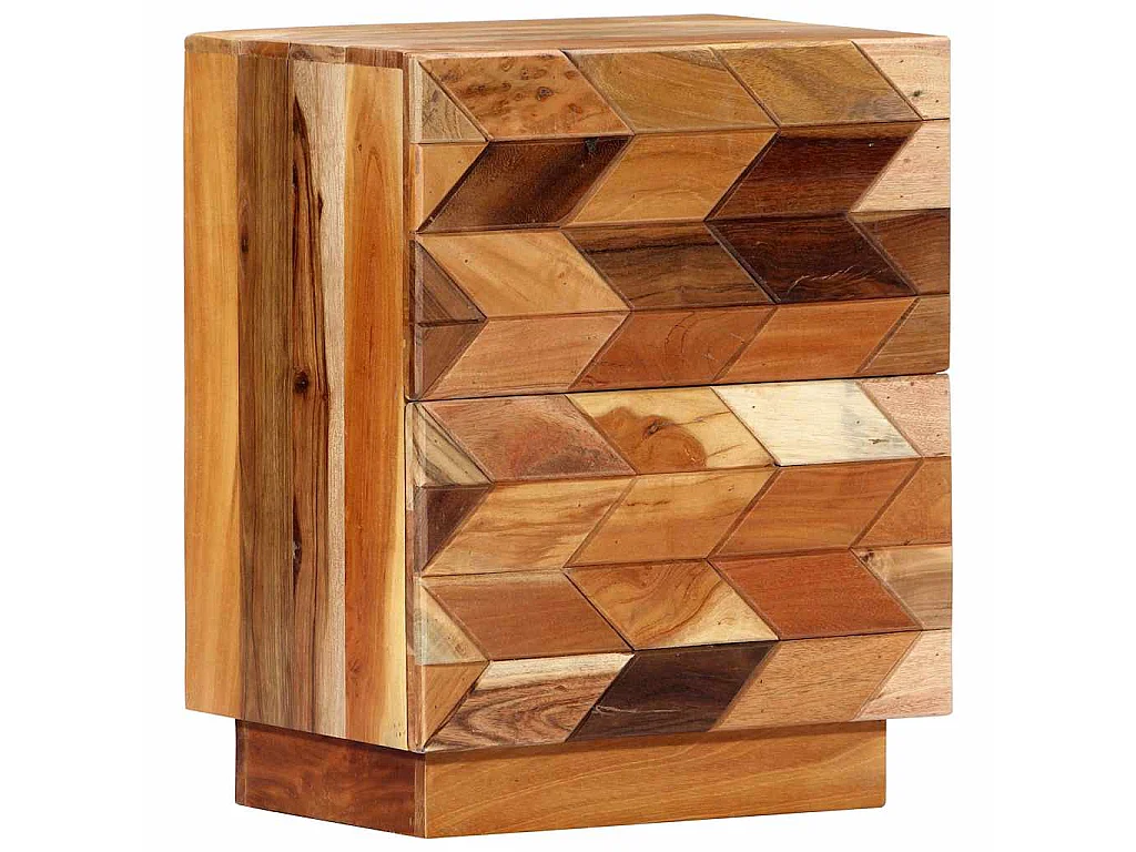 Comodino 40x30x50 cm in Legno Massello di Recupero
