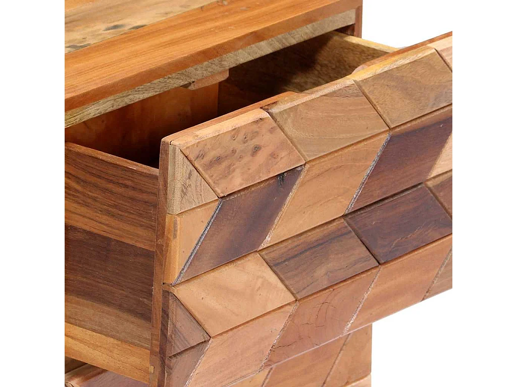 Comodino 40x30x50 cm in Legno Massello di Recupero