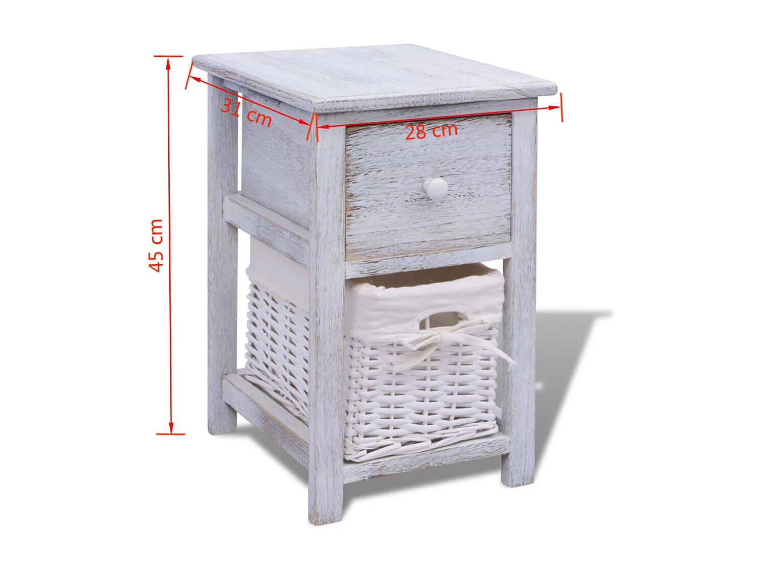 Table de chevet Bois Blanc