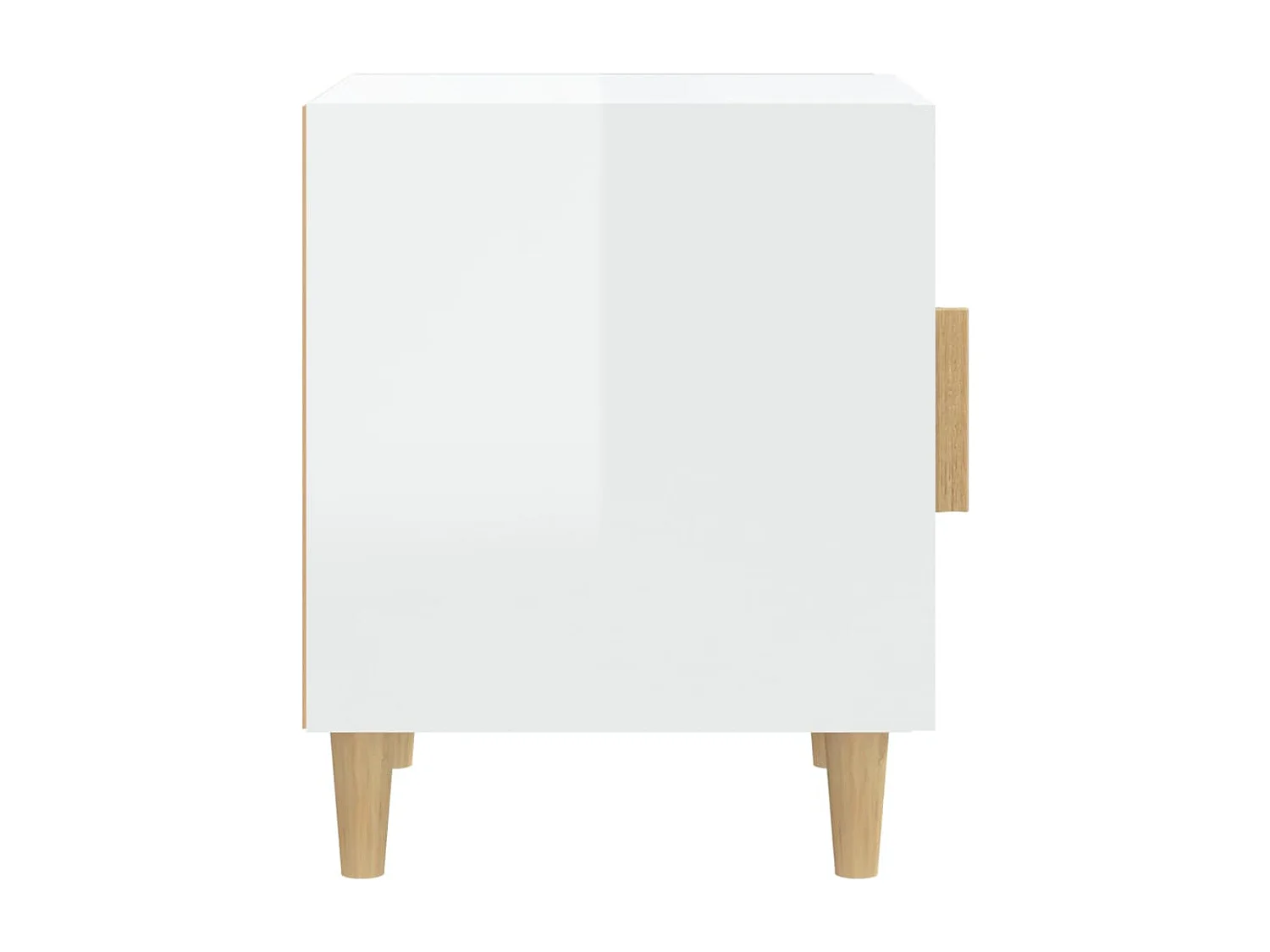 Nachttisch Hochglanz-Weiß Holzwerkstoff