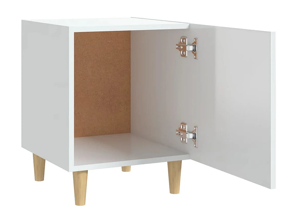 Nachttisch Hochglanz-Weiß Holzwerkstoff