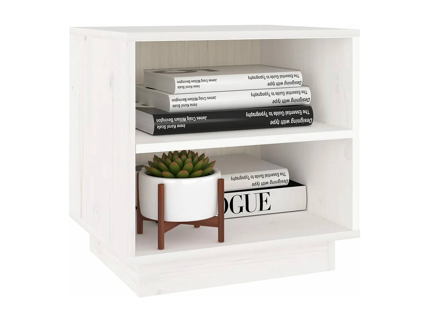 Tables de chevet 2 pcs Blanc 40x34x40 cm Bois de pin solide