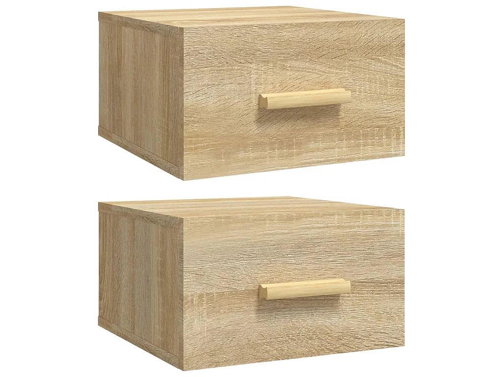 Tables de chevet murales 2 pcs chêne sonoma 35x35x20 cm