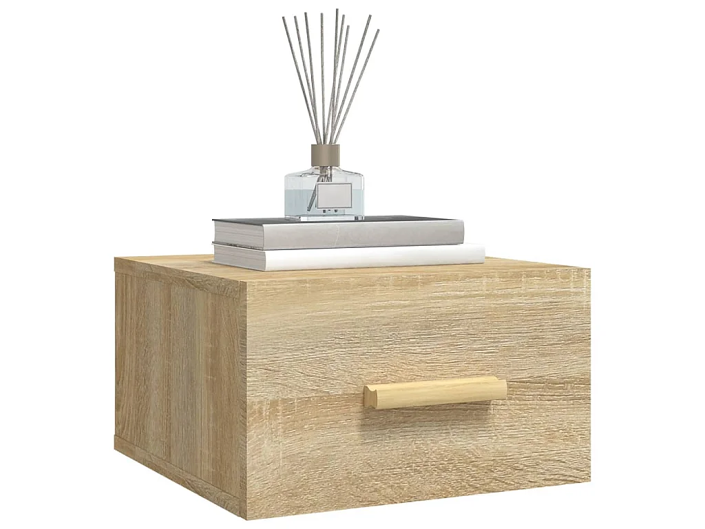 Tables de chevet murales 2 pcs chêne sonoma 35x35x20 cm