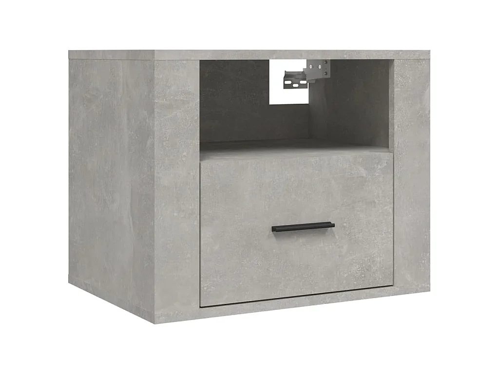 Wand-Nachttische 2 Stk. Betongrau 50x36x40 cm