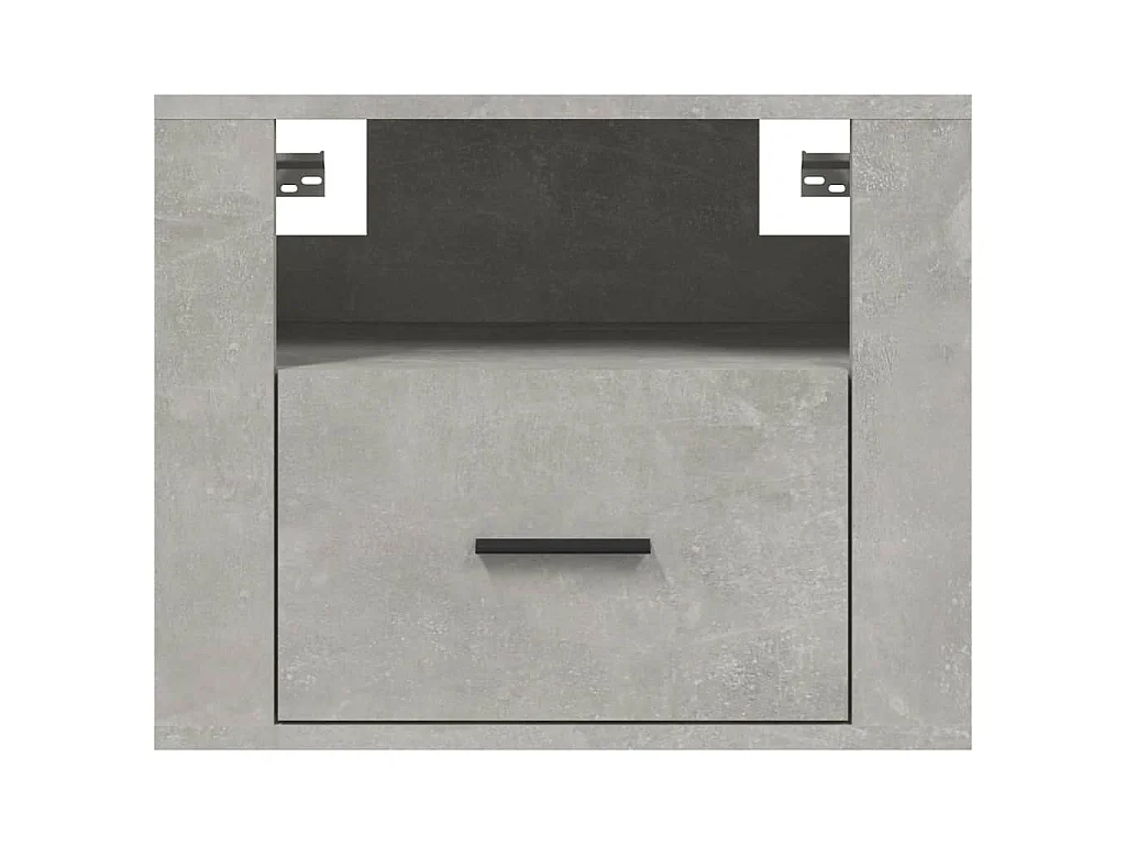 Wand-Nachttische 2 Stk. Betongrau 50x36x40 cm