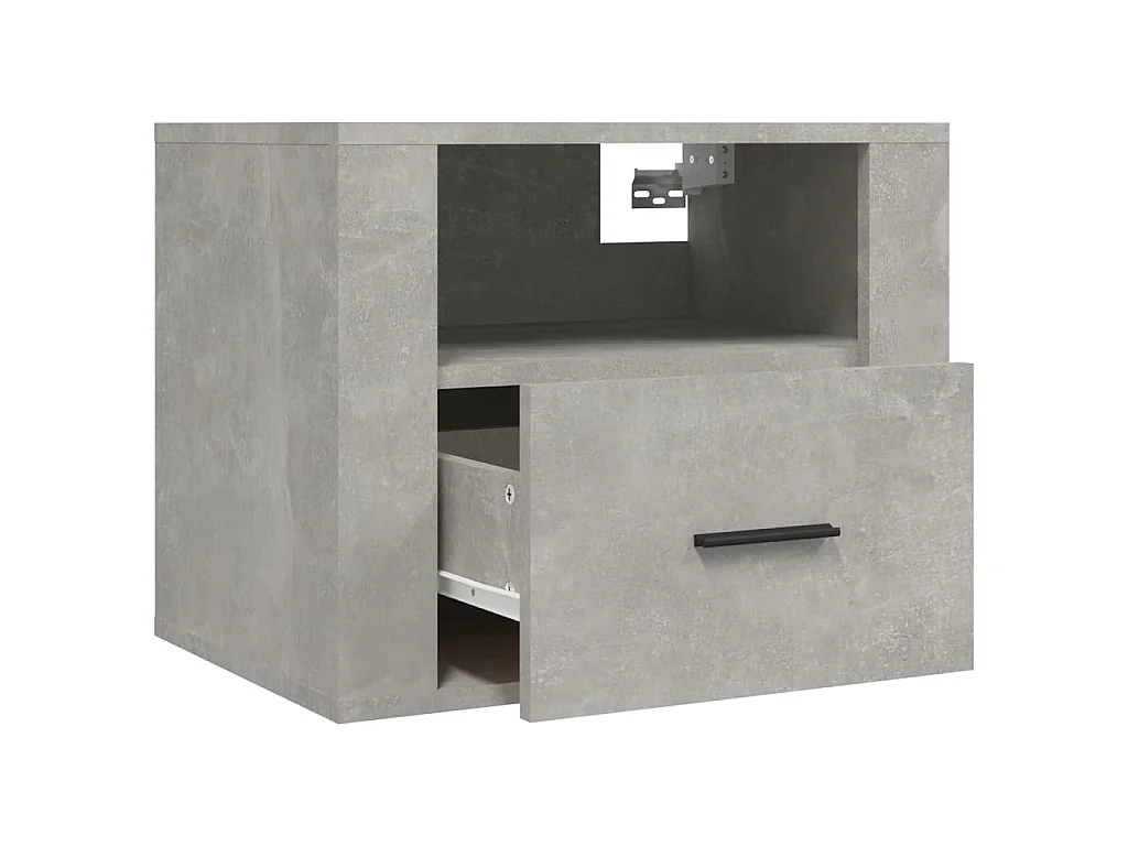 Wand-Nachttische 2 Stk. Betongrau 50x36x40 cm