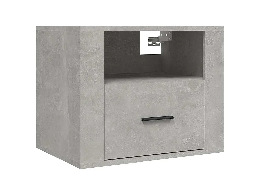 Tables de chevet murales 2 pcs Gris béton 50x36x40 cm