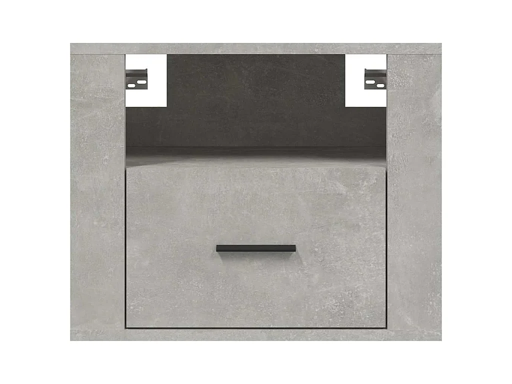 Tables de chevet murales 2 pcs Gris béton 50x36x40 cm