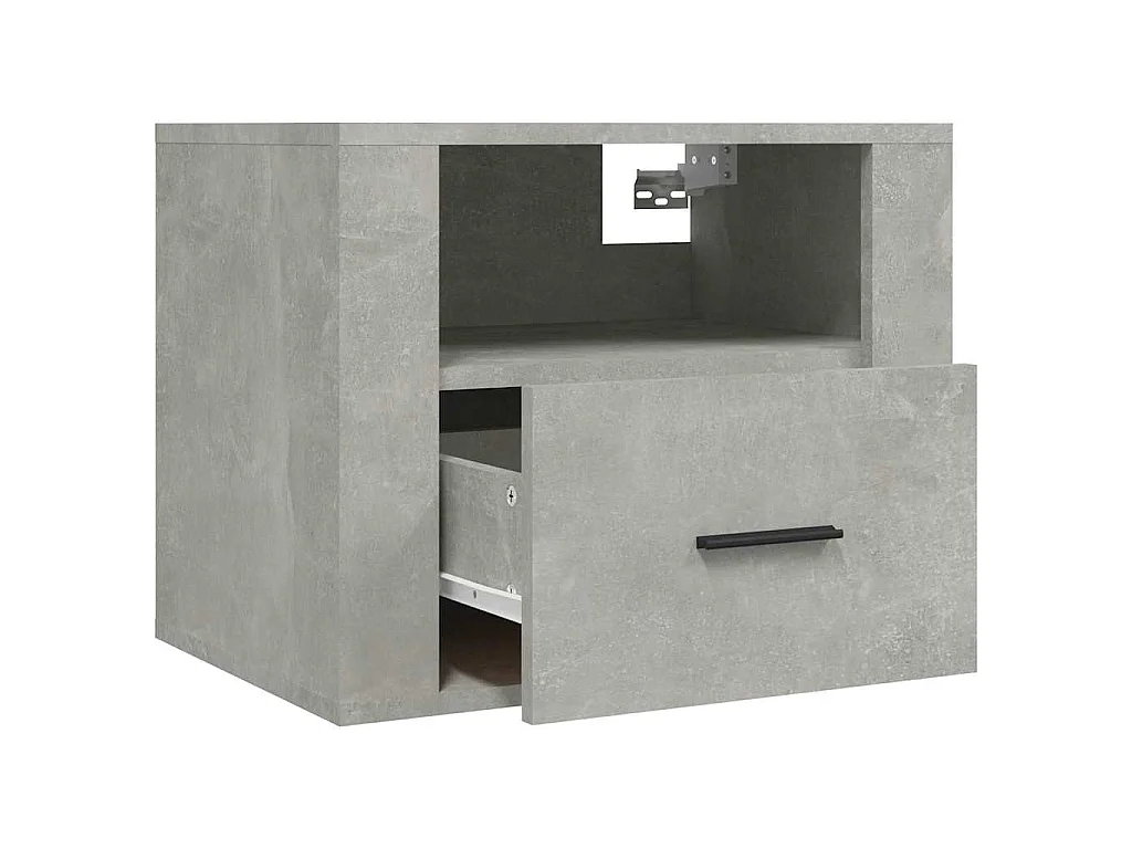 Tables de chevet murales 2 pcs Gris béton 50x36x40 cm