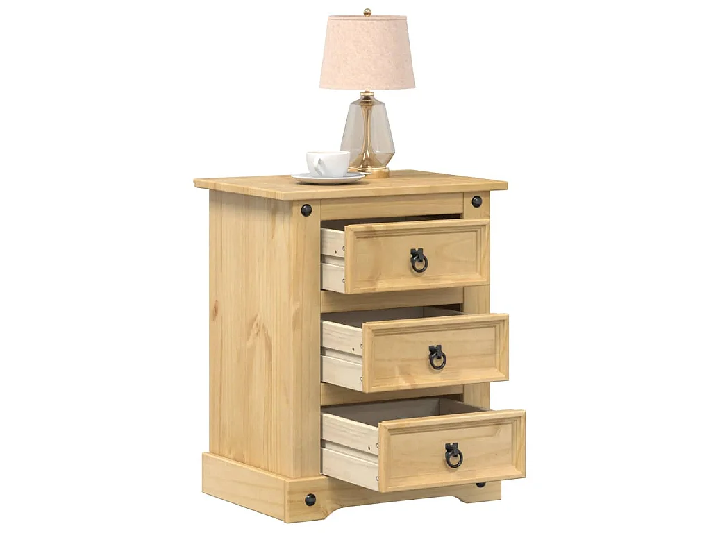 Table de chevet Corona 53x39x66 cm bois de pin massif