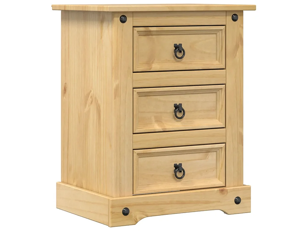 Table de chevet Corona 53x39x66 cm bois de pin massif
