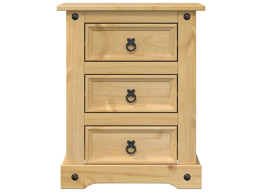 Table de chevet Corona 53x39x66 cm bois de pin massif