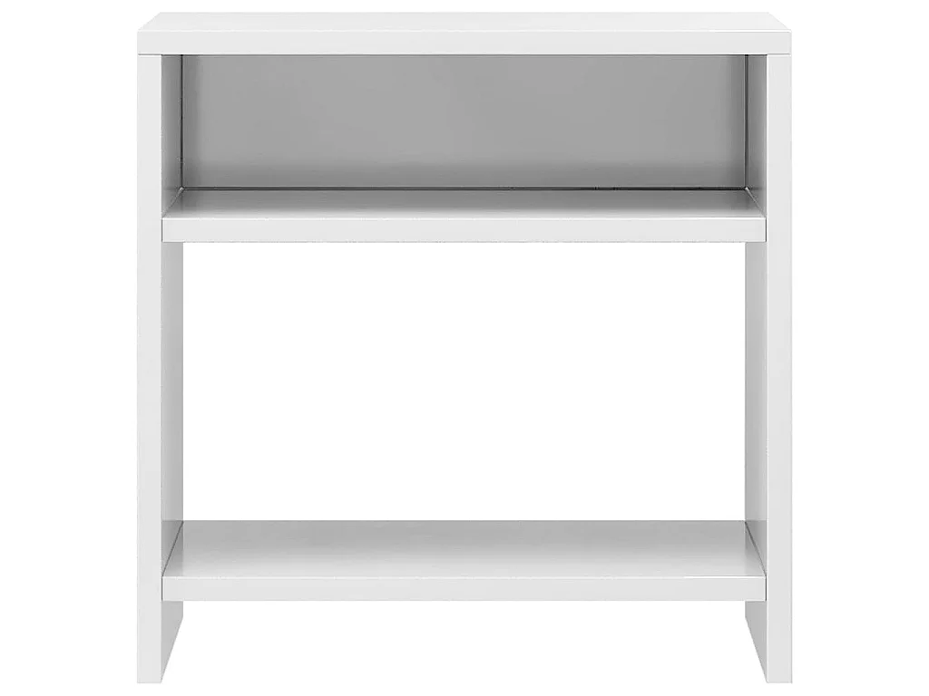 Comodini 2 pz Bianco Lucido 40x30x40 cm in Legno Multistrato