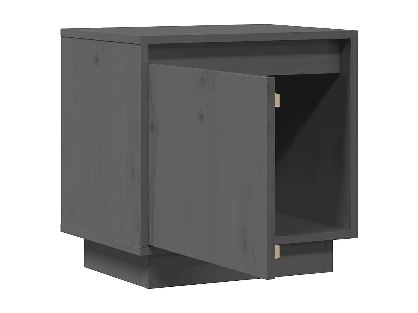 Nachttische 2 Stk. Grau 40x30x40 cm Massivholz Kiefer