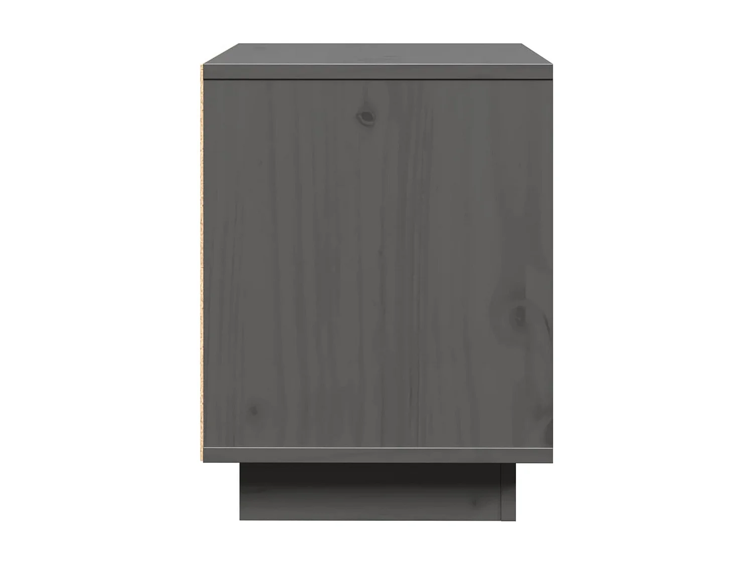 Nachttische 2 Stk. Grau 40x30x40 cm Massivholz Kiefer