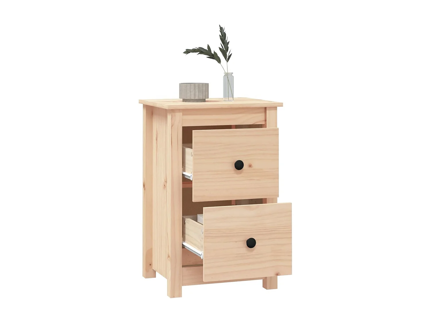 Tables de chevet 2 pcs 40x35x61,5 cm Bois de pin massif