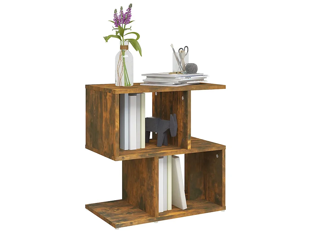 Table de chevet Chêne fumé 50x30x51,5 cm Bois d'ingénierie