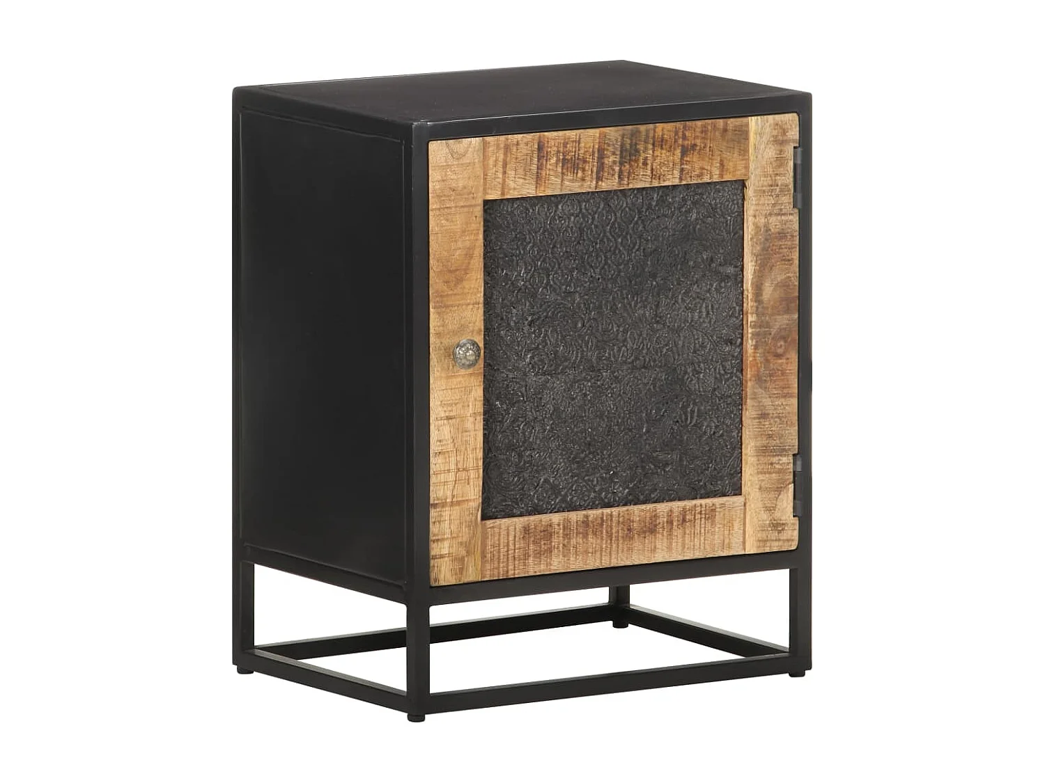 Nachttisch 40x30x50 cm Raues Mangoholz