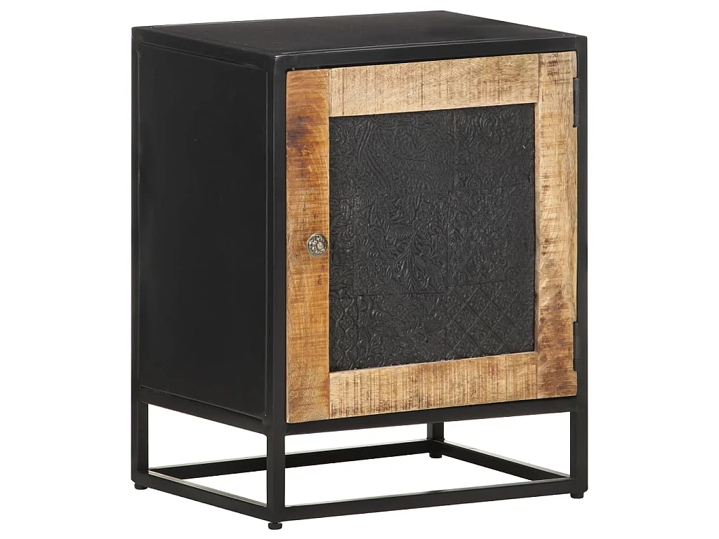 Table de chevet 40x30x50 cm Bois de manguier brut