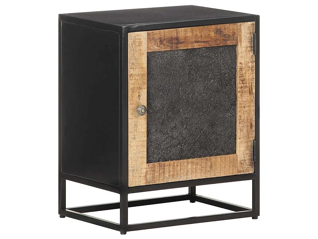 Table de chevet 40x30x50 cm Bois de manguier brut